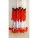 afarza Artificial Flower Garland Toran for Door Entrance Home Decoration Hanging 4 Pieces 5 Feet-2309-orange