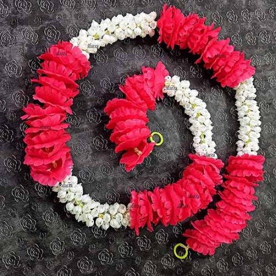 afarza Garland For Door Home Decoration Ladi 4 strings pack White Pink Ladi